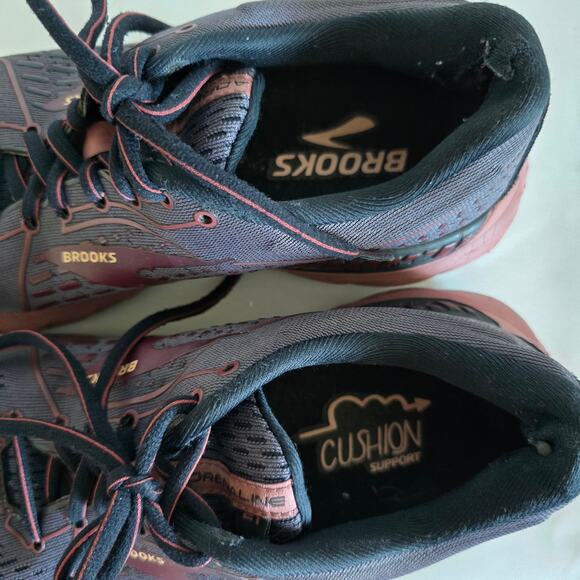 Brooks Womens Adrenaline GTS21 Running Shoes Sneakers Charcoal Gray Size 10 - Picture 7 of 10